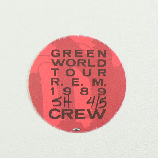 1989 R.E.M. Green World Tour Crew Backstage Pass