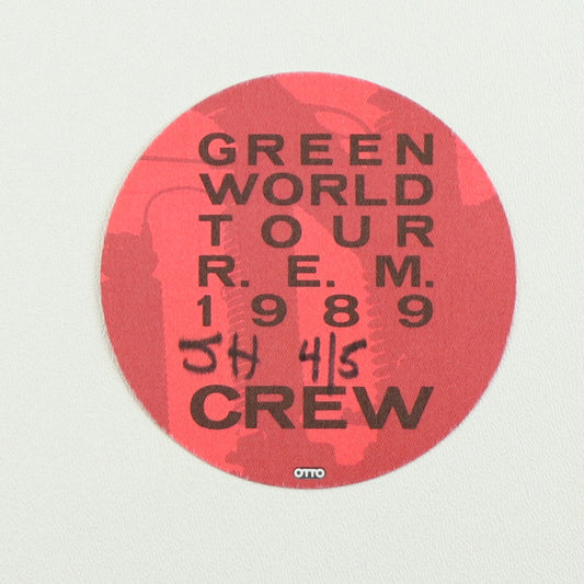 1989 R.E.M. Green World Tour Crew Backstage Pass