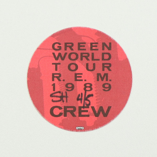 1989 R.E.M. Green World Tour Crew Backstage Pass