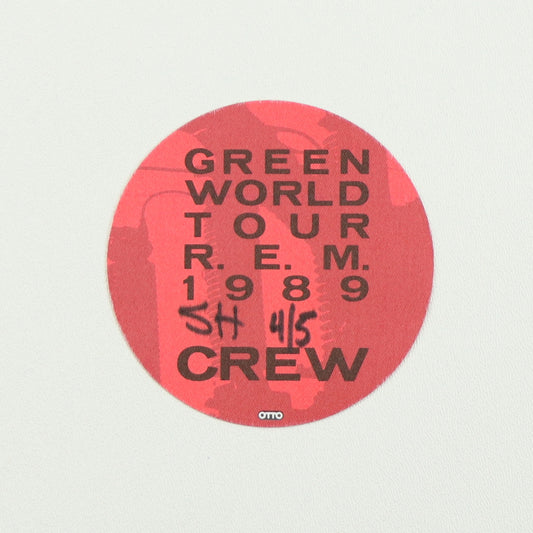 1989 R.E.M. Green World Tour Crew Backstage Pass