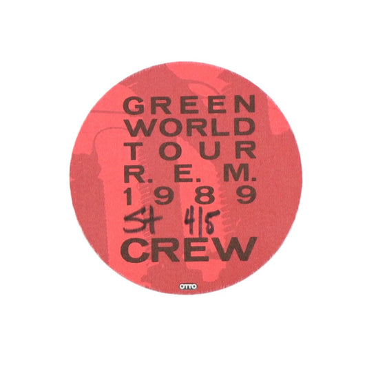 1989 R.E.M. Green World Tour Crew Backstage Pass