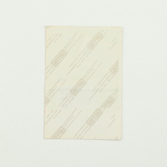 1983 Neil Young Solo Tour Aftershow Backstage Pass