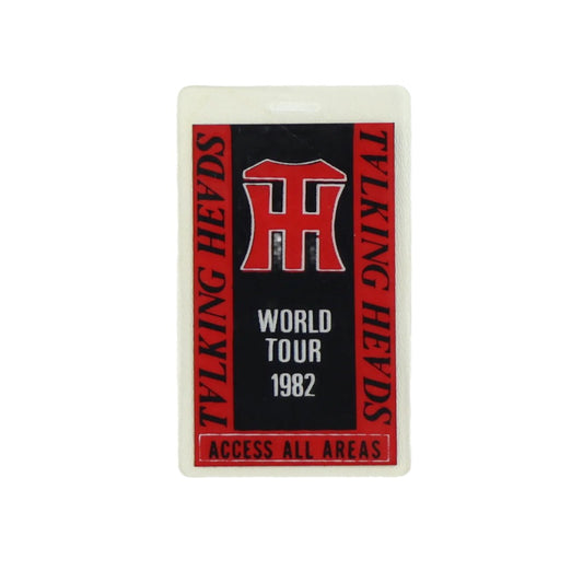 1982 Talking Heads World Tour All Access Backstage Pass