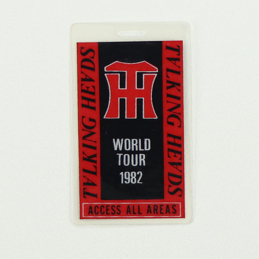 1982 Talking Heads World Tour All Access Backstage Pass