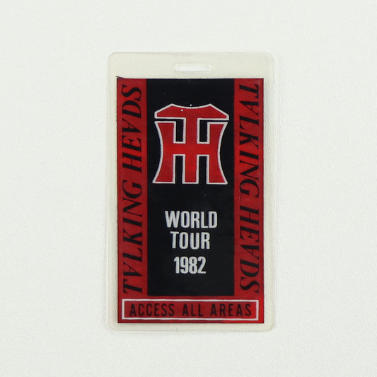 1982 Talking Heads World Tour All Access Backstage Pass