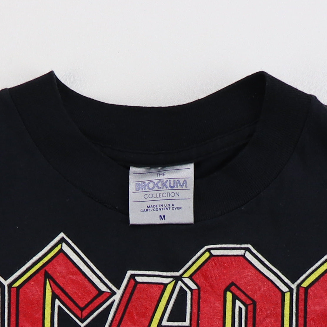 1990 ACDC Razor's Edge Back In Black Shirt | Authentic Vintage Tee