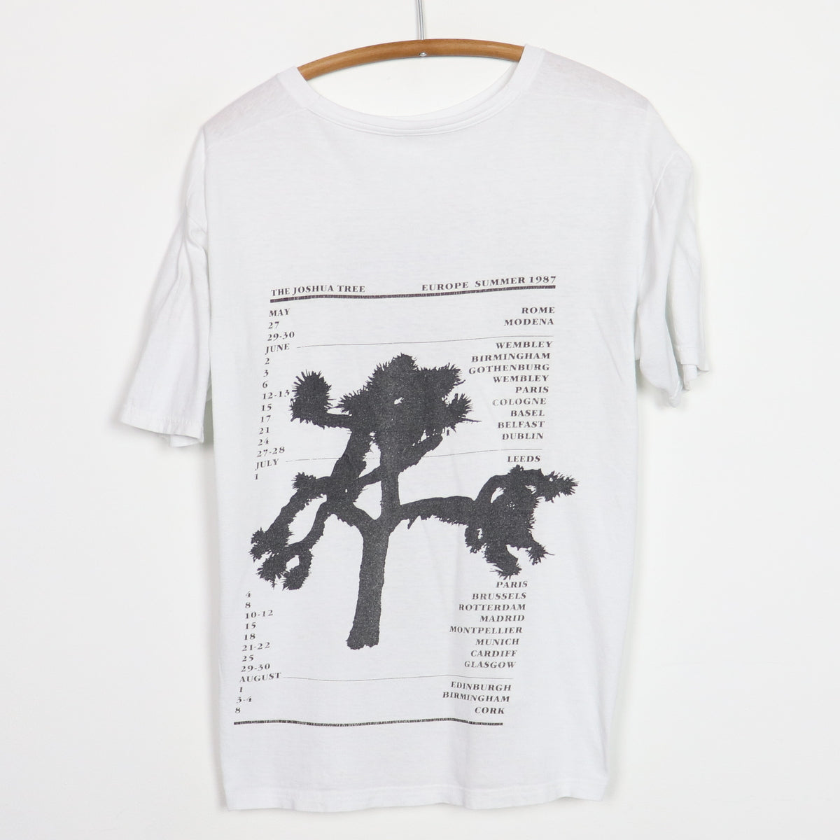 1987 U2 Joshua Tree European Tour Shirt | WyCo Vintage