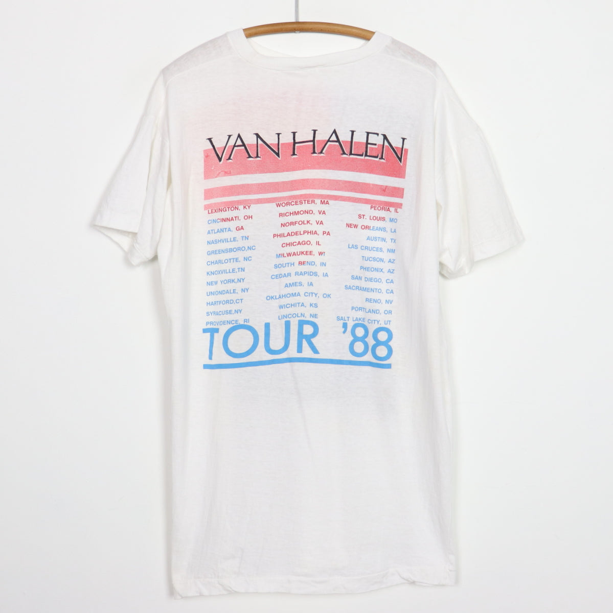 1988 Van Halen Tour Shirt | Authentic Vintage Tee – WyCo Vintage