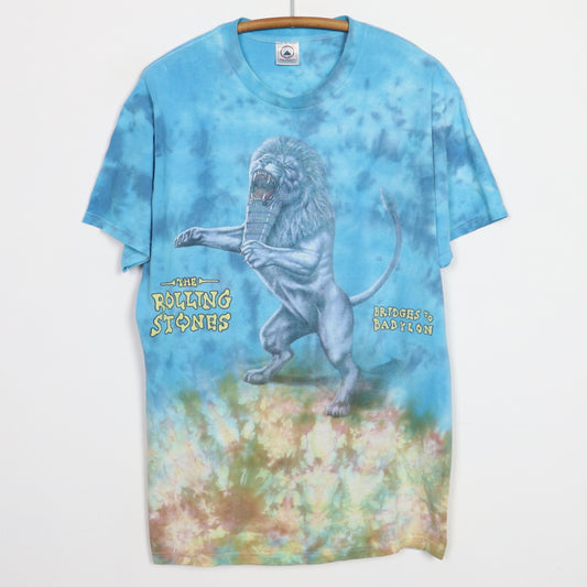 1997 Rolling Stones Bridges To Babylon Tie Dye Shirt