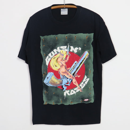T-shirt Femme Guns N' Roses Logo Classique - Taille Ample, Couleur Blanc, Neuf Avec étiquettes, Marque Bitcruncher