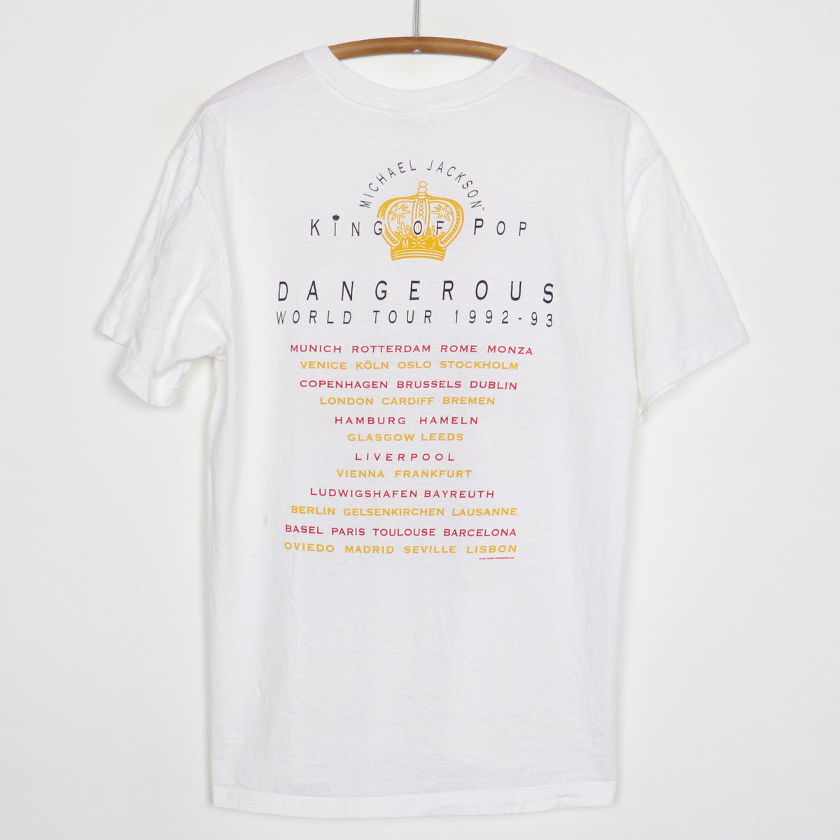 1992 Michael Jackson Dangerous World Tour Shirt