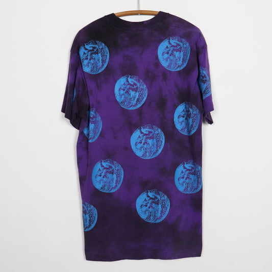 1990s Nappy Threads Earth All Over Print Tie Dye Shirt