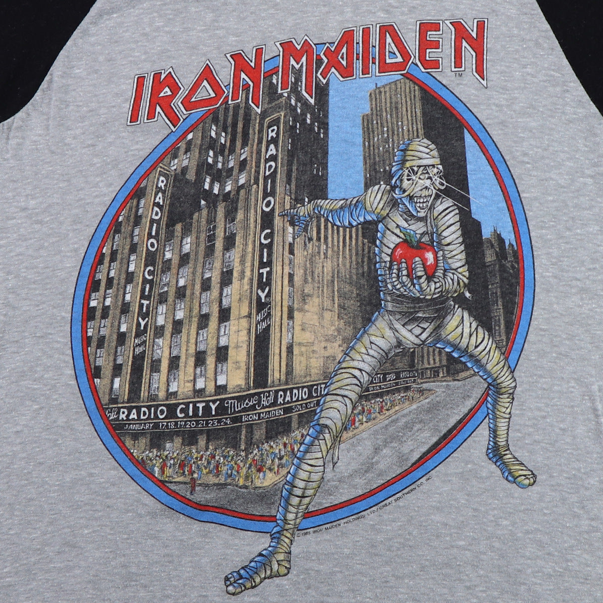 1983 Iron Maiden Eddie Luvs Noo Yawk Tour Jersey Shirt