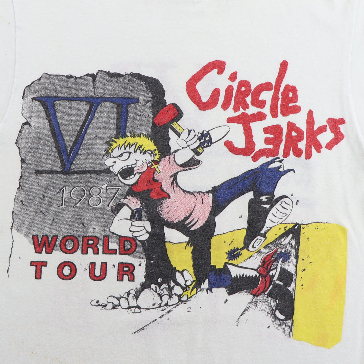 Original vintage 1987 Circle Jerks World Tour Shirt | WyCo Vintage