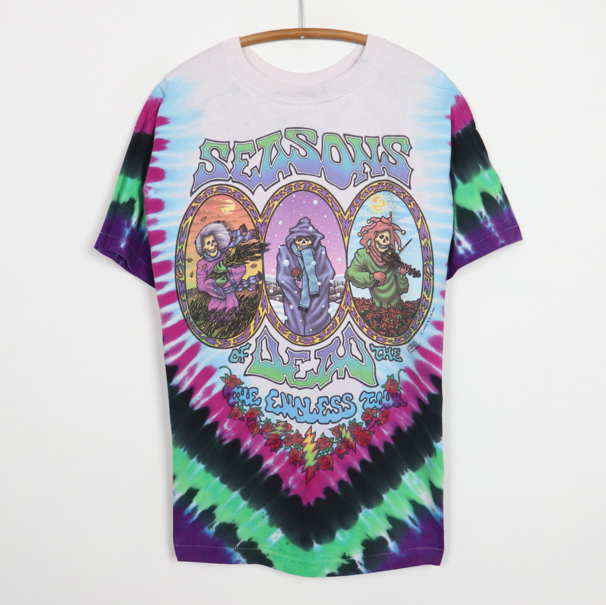 vintage 1993 Grateful Dead タイダイ 長袖Tシャツ L 1993 Grateful Dead Seasons Of The Dead Tour Shirt | Authentic