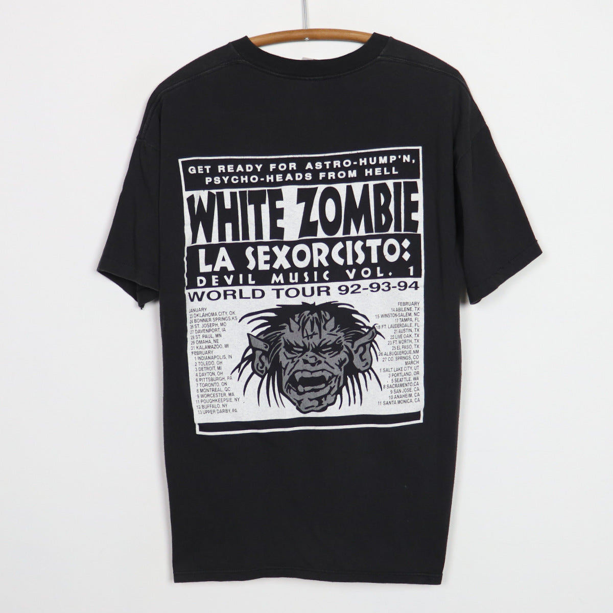1992 White Zombie LA Sexorcisto World Tour Shirt | Authentic 