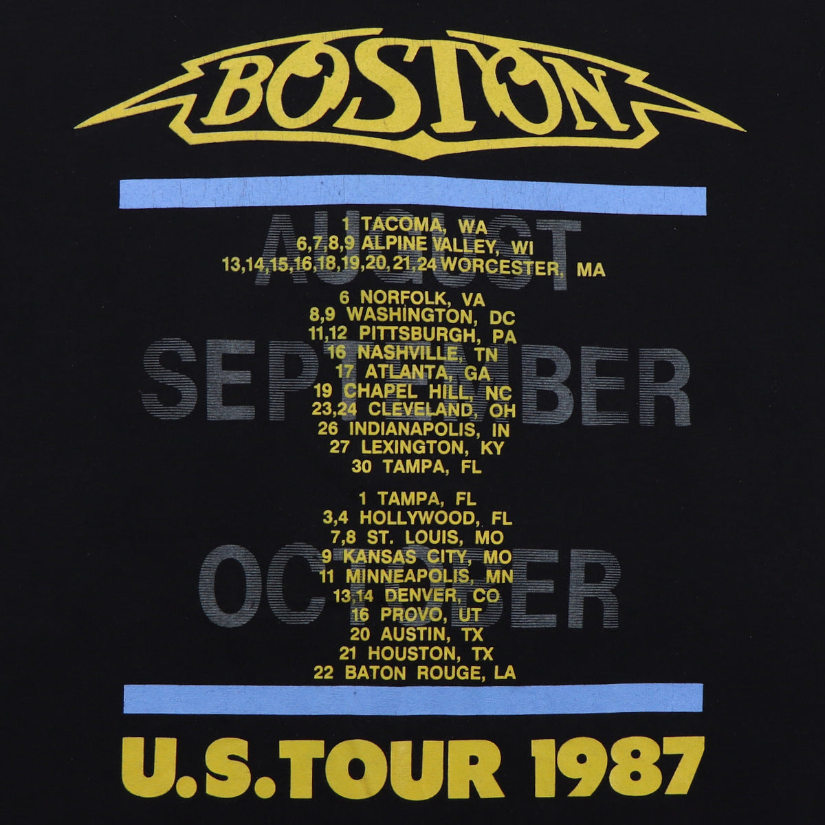 1987 Boston US Tour Shirt – WyCo Vintage