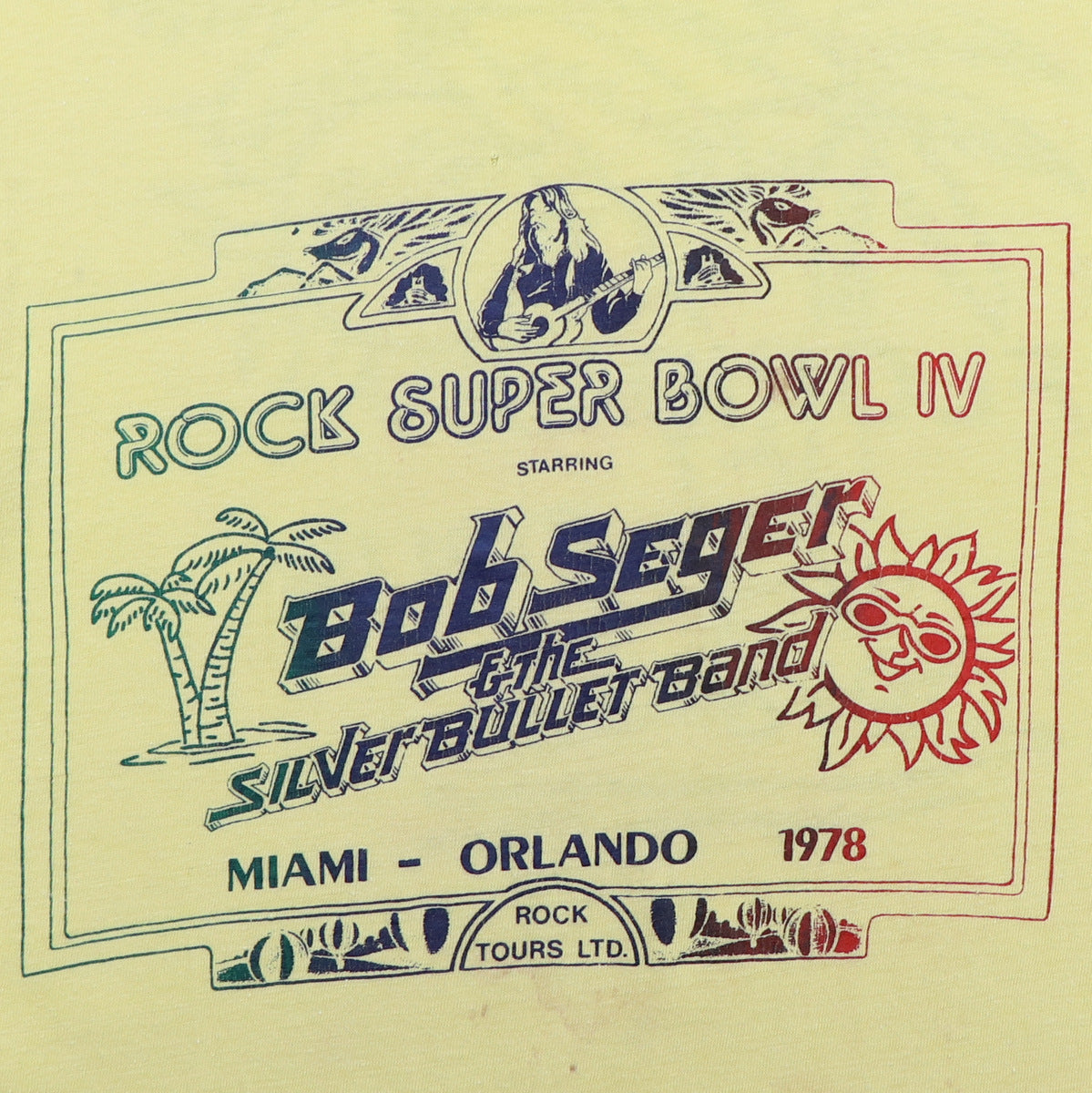 1978 Bob Seger Rock N Roll Super Bowl Shirt