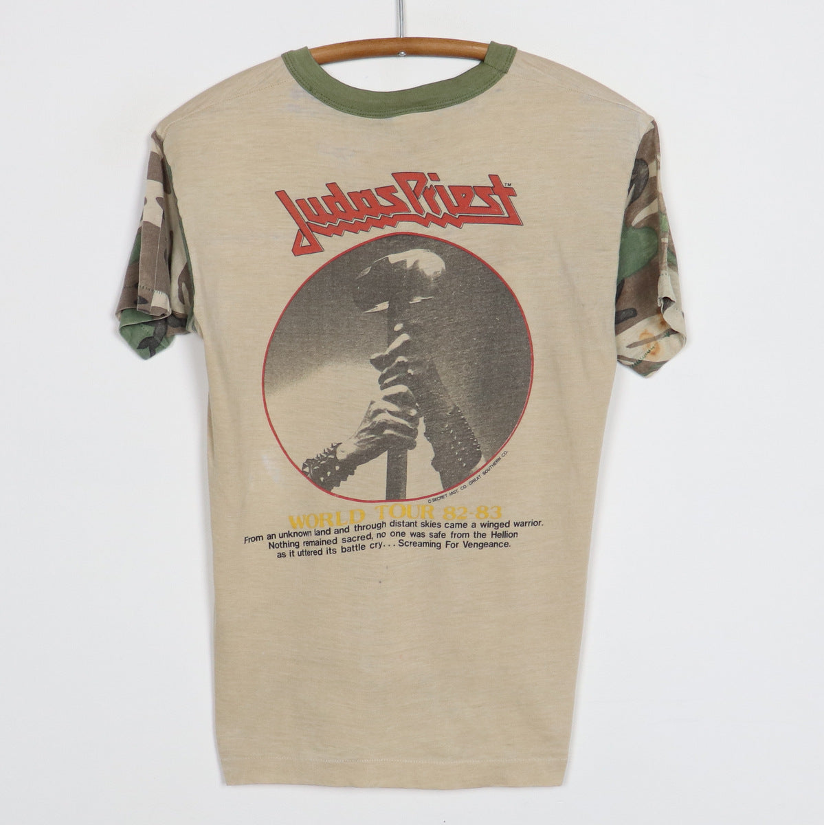 T-shirt Judas Priest Screaming For Vengeance - Coupe Délavée/vieillie - Taille L - Coton - Occasion Très Bon état