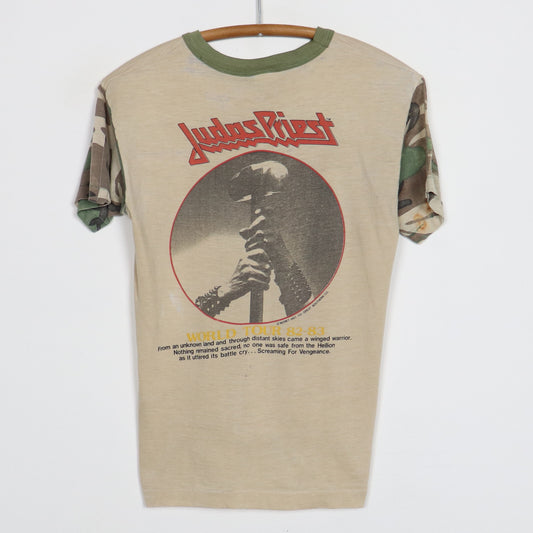 1982 Judas Priest Screaming For Vengeance Camo Sleeve Tour Shirt
