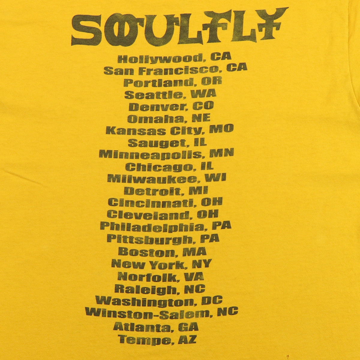 2000 Soulfly Tour Shirt