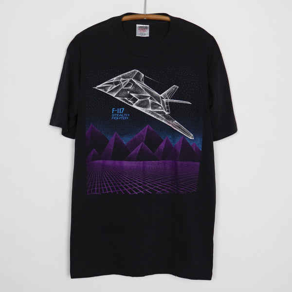 Original vintage 1989 F-117 Stealth Fighter Jet Blackbird Shirt