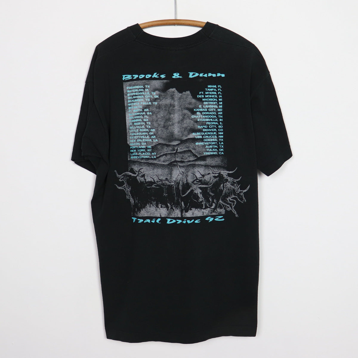 1992 Brooks & Dunn Trail Drive Tour Shirt | Authentic Vintage Tee 