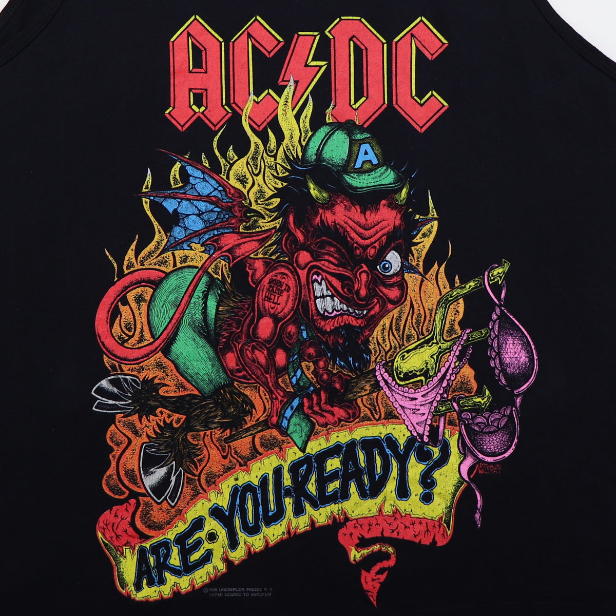 1990 ACDC Are You Ready Tank Top Shirt | Authentic Vintage Tee