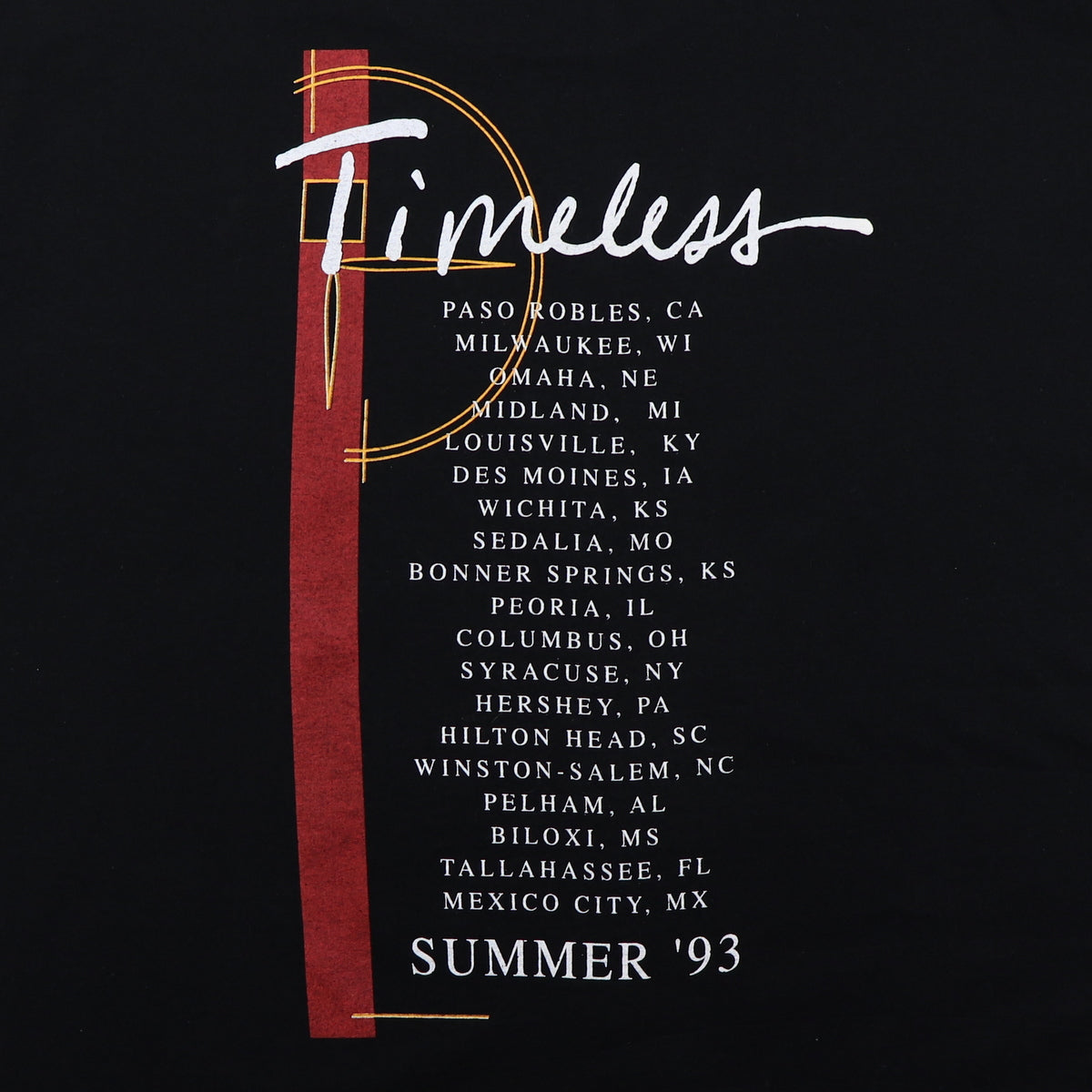 1993 Michael Bolton Timeless Summer Tour Shirt