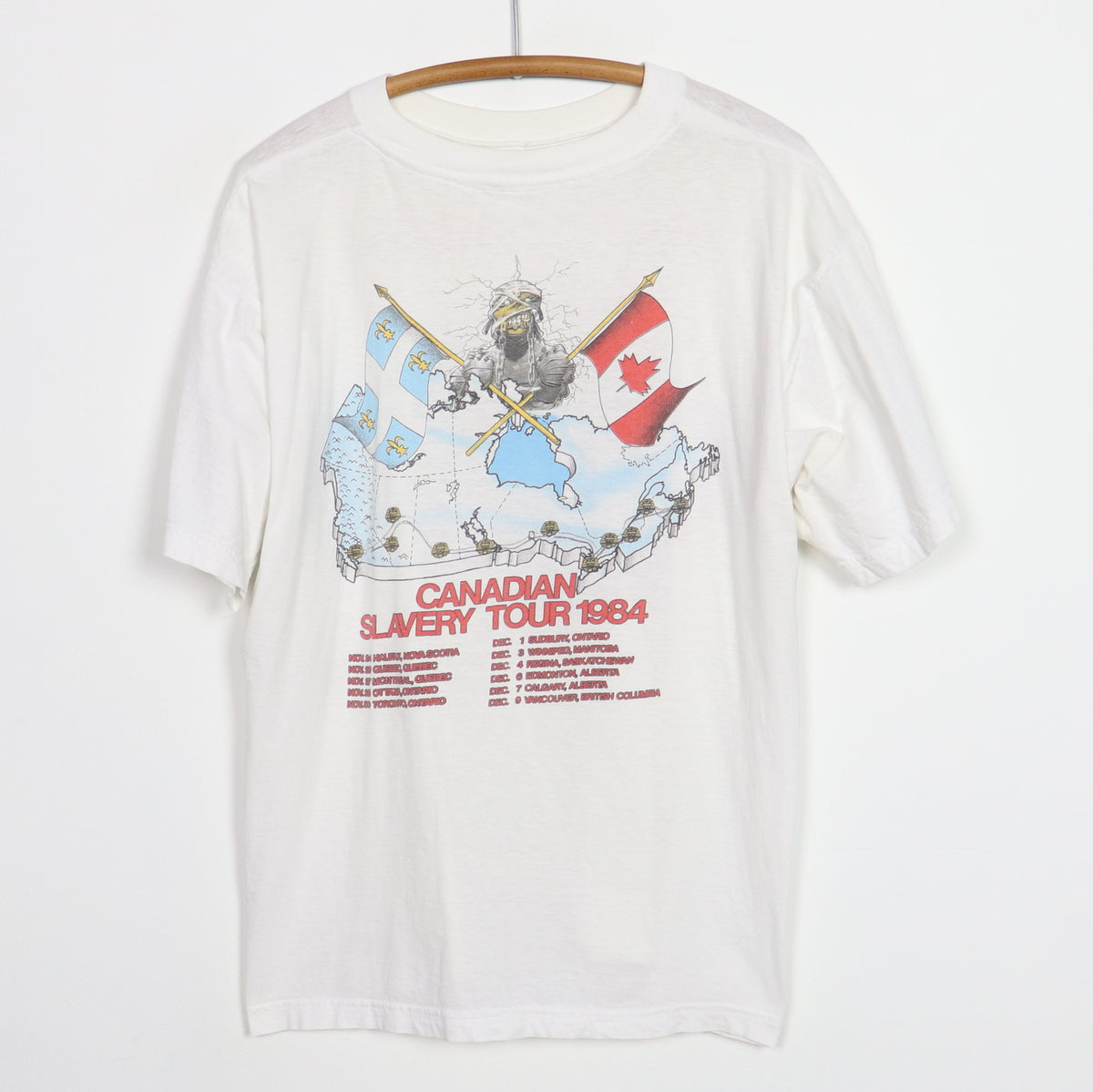 1984 Iron Maiden Canadian Slavery Tour Shirt