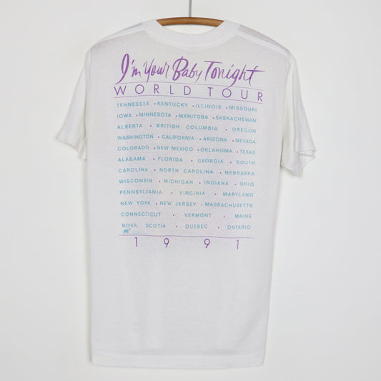 1991 Whitney Houston I'm Your Baby Tonight Tour Shirt