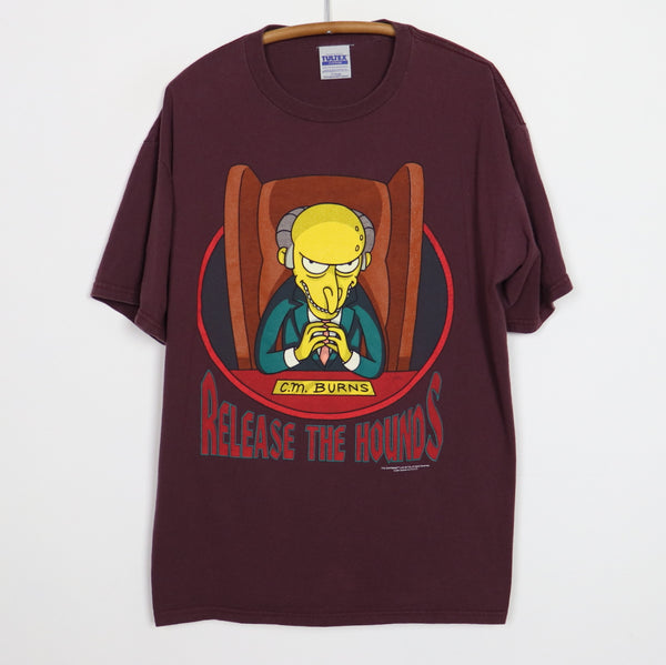 1999 The Simpsons C.M. Burns Release The Hounds Shirt