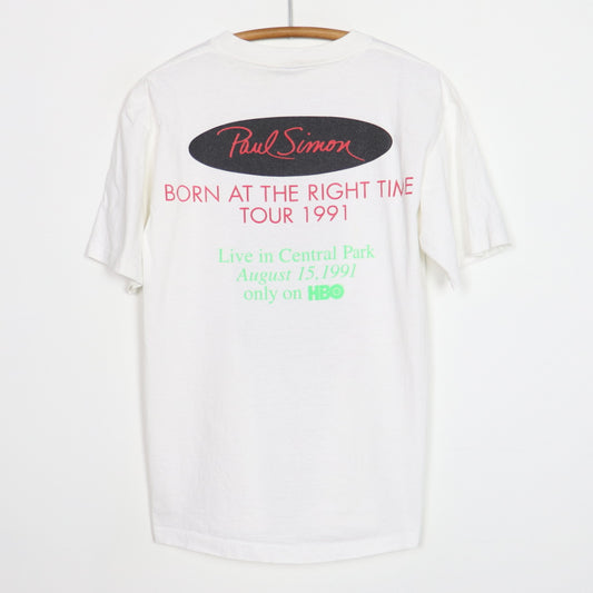 1991 Paul Simon Born At The Right Time Tour Shirt