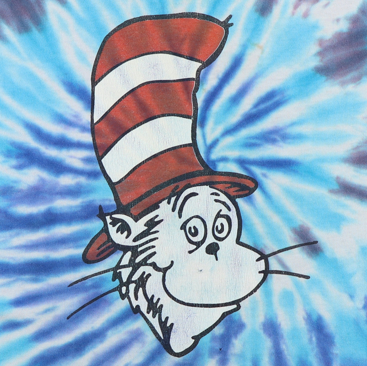1990s Dr Seuss Cat In The Hat Tie Dye Shirt