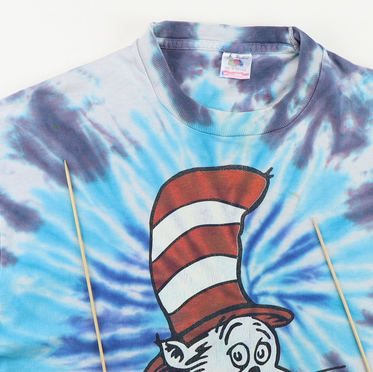 1990s Dr Seuss Cat In The Hat Tie Dye Shirt
