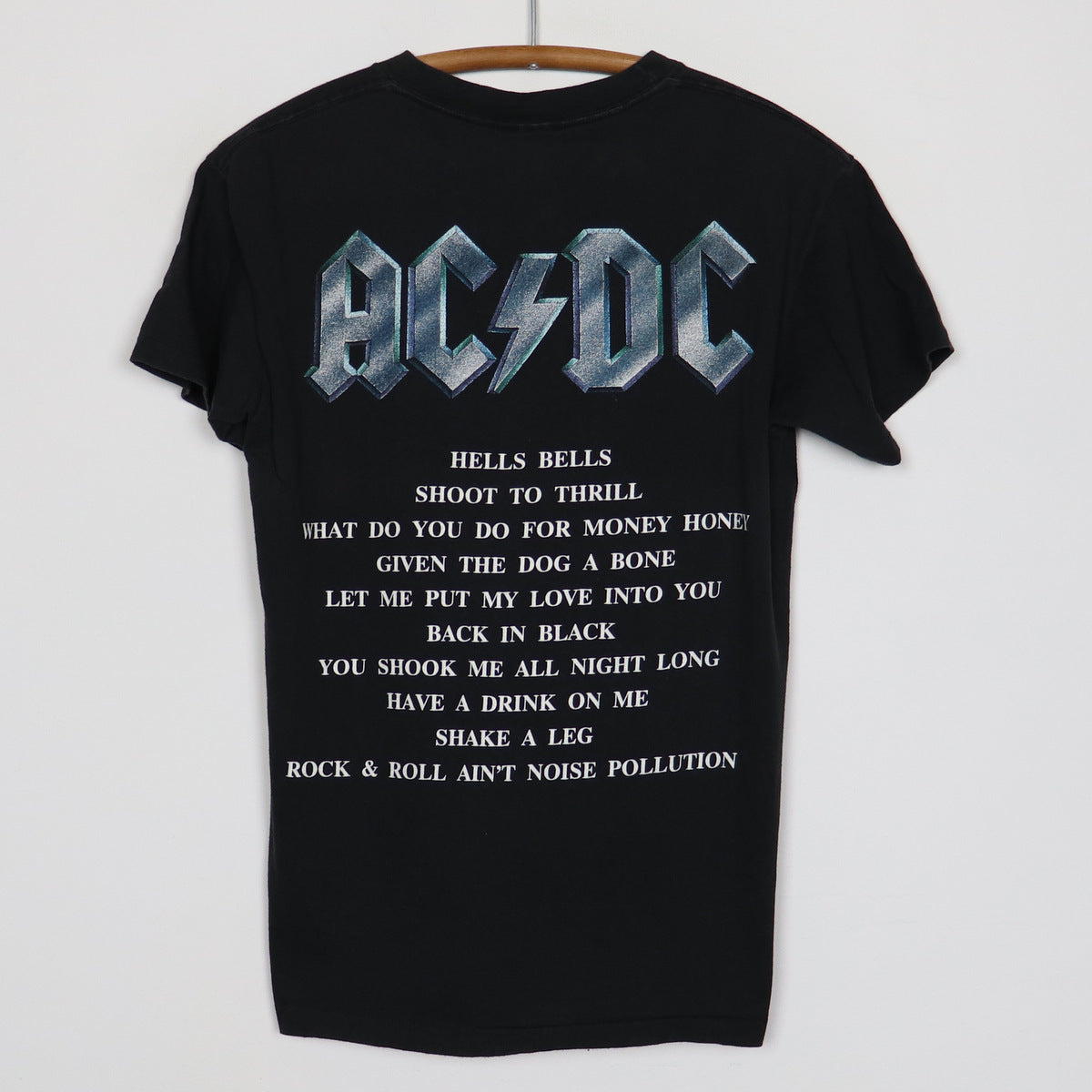 1991 ACDC Back In Black Shirt | Authentic Vintage Tee – WyCo Vintage