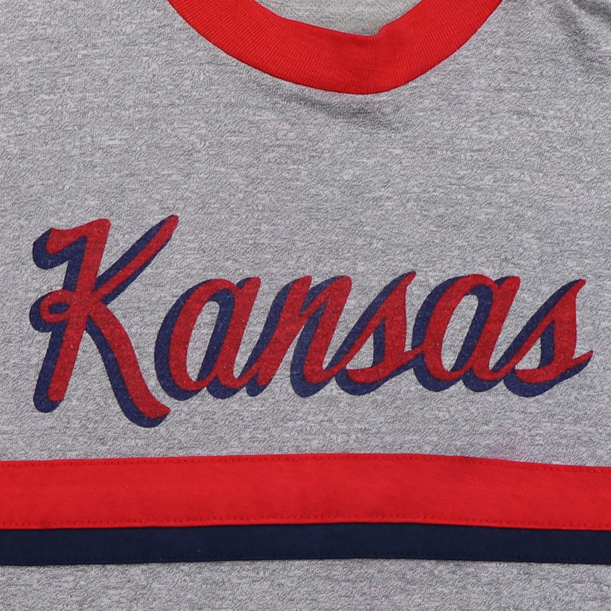 1970s University Of Kansas Champion Blue Bar Shirt