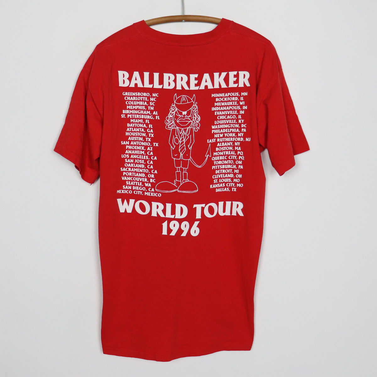 1996 ACDC World Tour Shirt | Authentic Vintage Tee – WyCo Vintage