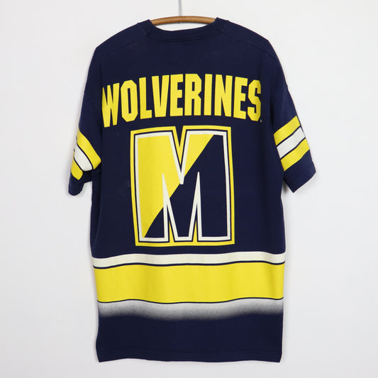 1990s University Of Michigan Wolverines Big Print Shirt