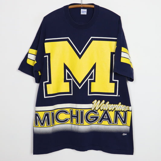 1990s University Of Michigan Wolverines Big Print Shirt