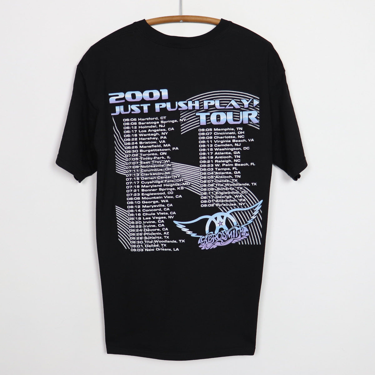2001 Aerosmith Hajime Sorayama Just Push Play Tour Shirt 