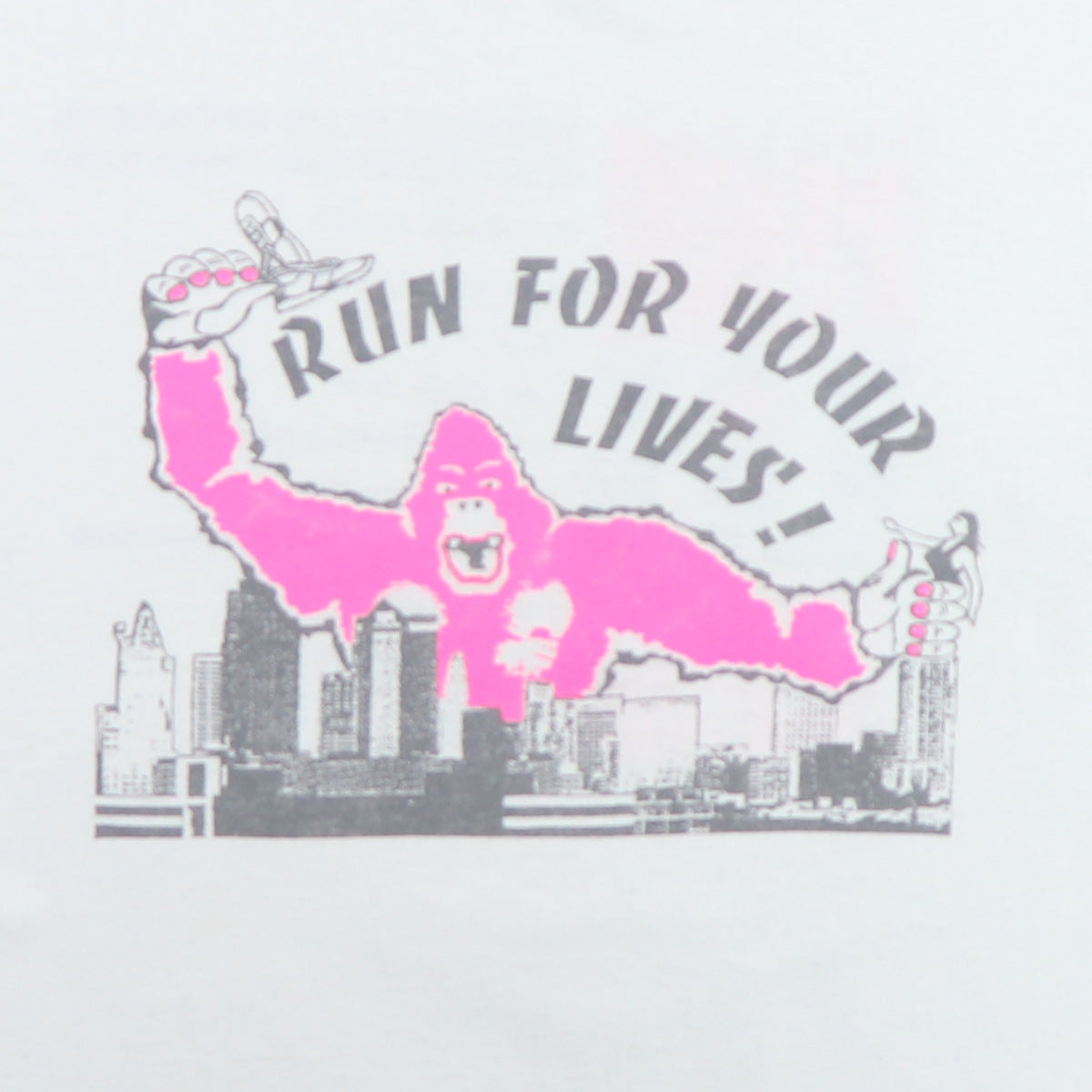 1991 Run For Your Lives King Kong Shirt