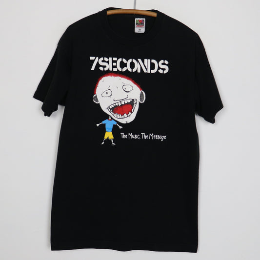 1990s 7 Seconds The Music The Message Punk Rock Teeth Shirt