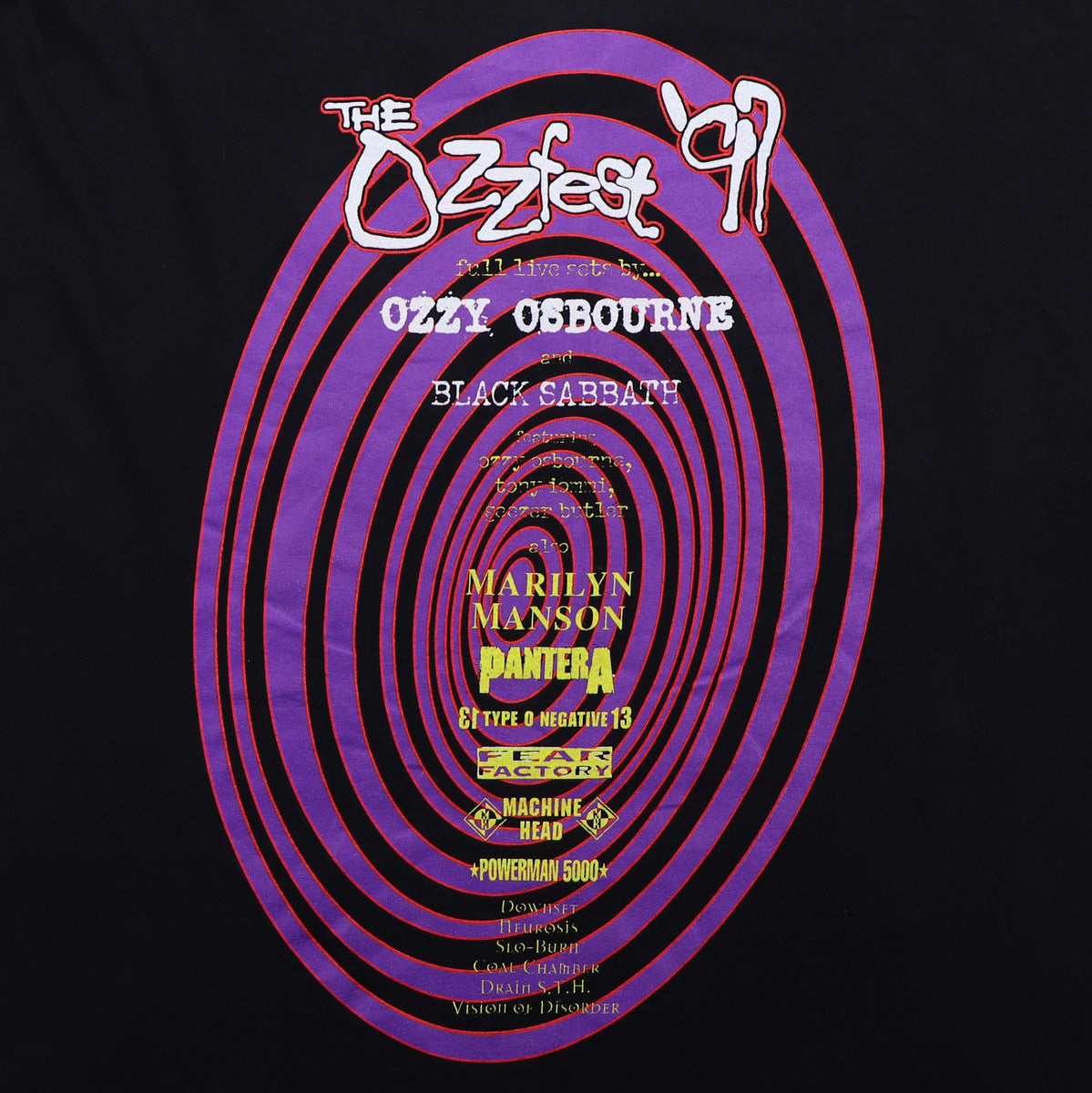 1997 Ozzy Osbourne Ozzfest Concert Shirt | Authentic Vintage Tee