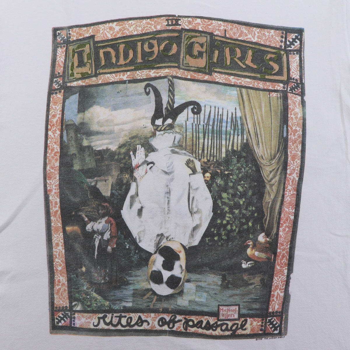 Indigo Girls Rites of Passage 90's Tシャツ 1992 Indigo Girls Rites Of Passage Shirt | Authentic Vintage Tee