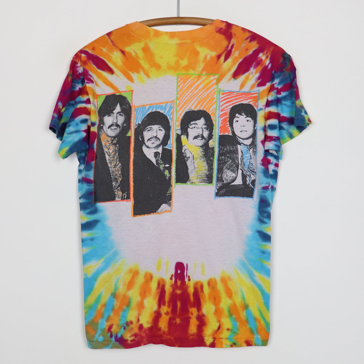 1990s The Beatles Andy Warhol Tie Dye Shirt | Authentic Vintage 
