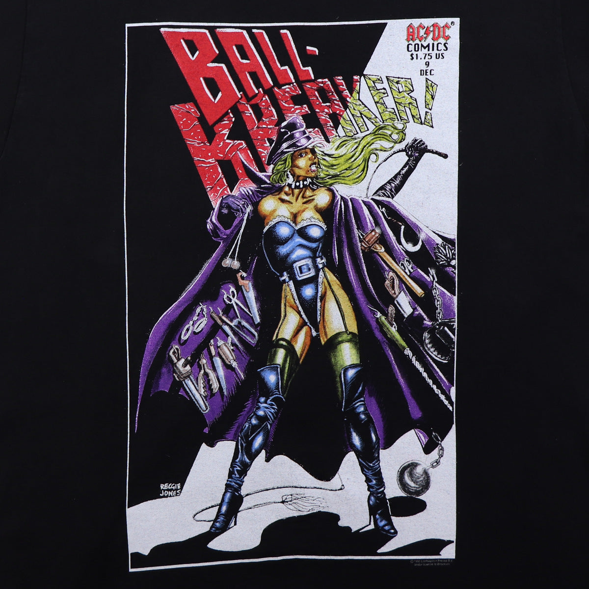 Original vintage 1995 ACDC Ballbreaker Comic Book Shirt | WyCo Vintage