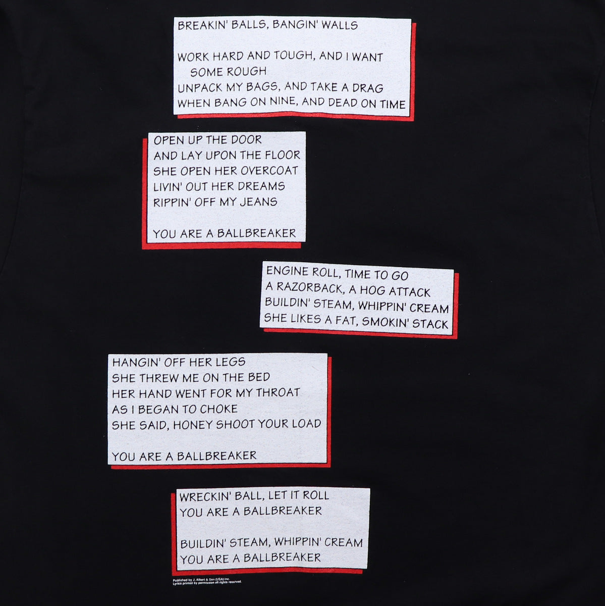 1995 ACDC Ballbreaker Comic Book Shirt