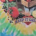 1998 Grateful Dead Keep It Green Liquid Blue Tie Dye Shirt