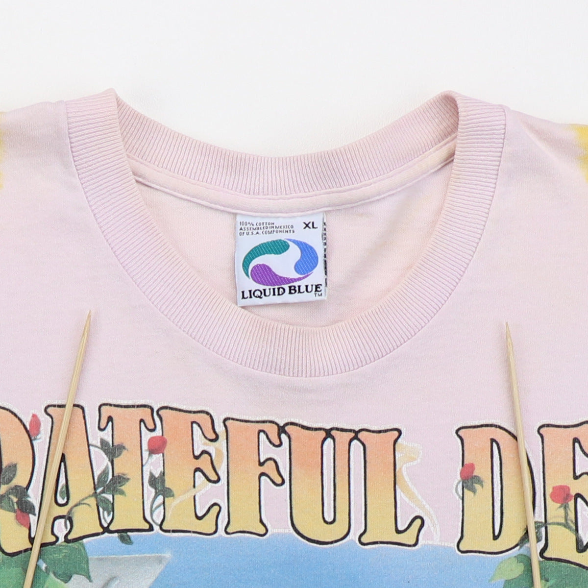 1998 Grateful Dead Keep It Green Liquid Blue Tie Dye Shirt